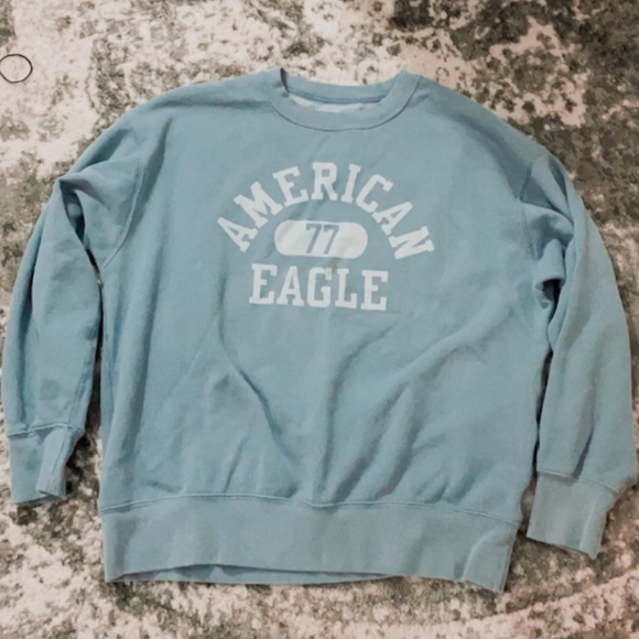 Sky Blue-Vintage-American Eagle Sweater - Picture 3 of 3